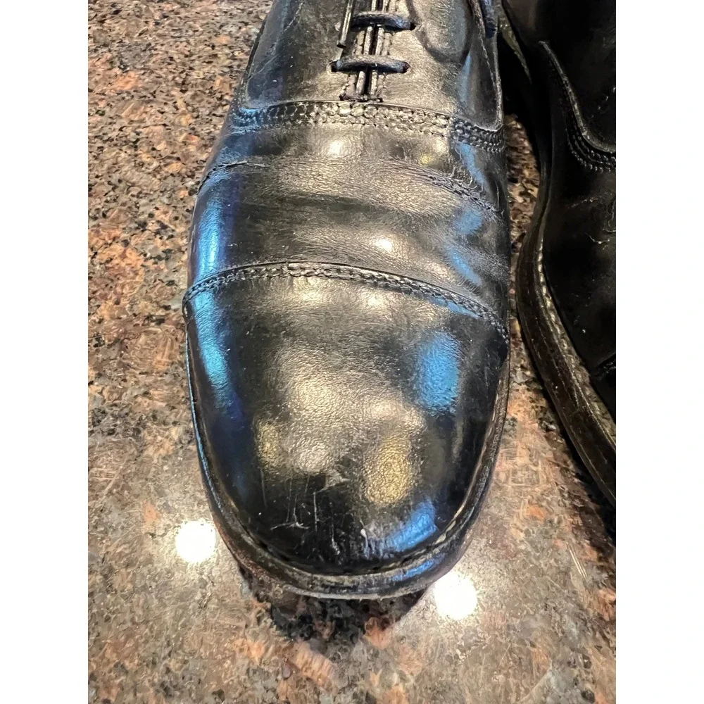 Allen Edmonds Park Avenue 5616 Mens Black Cap Toe Oxford Shoes Size 9 B Narrow